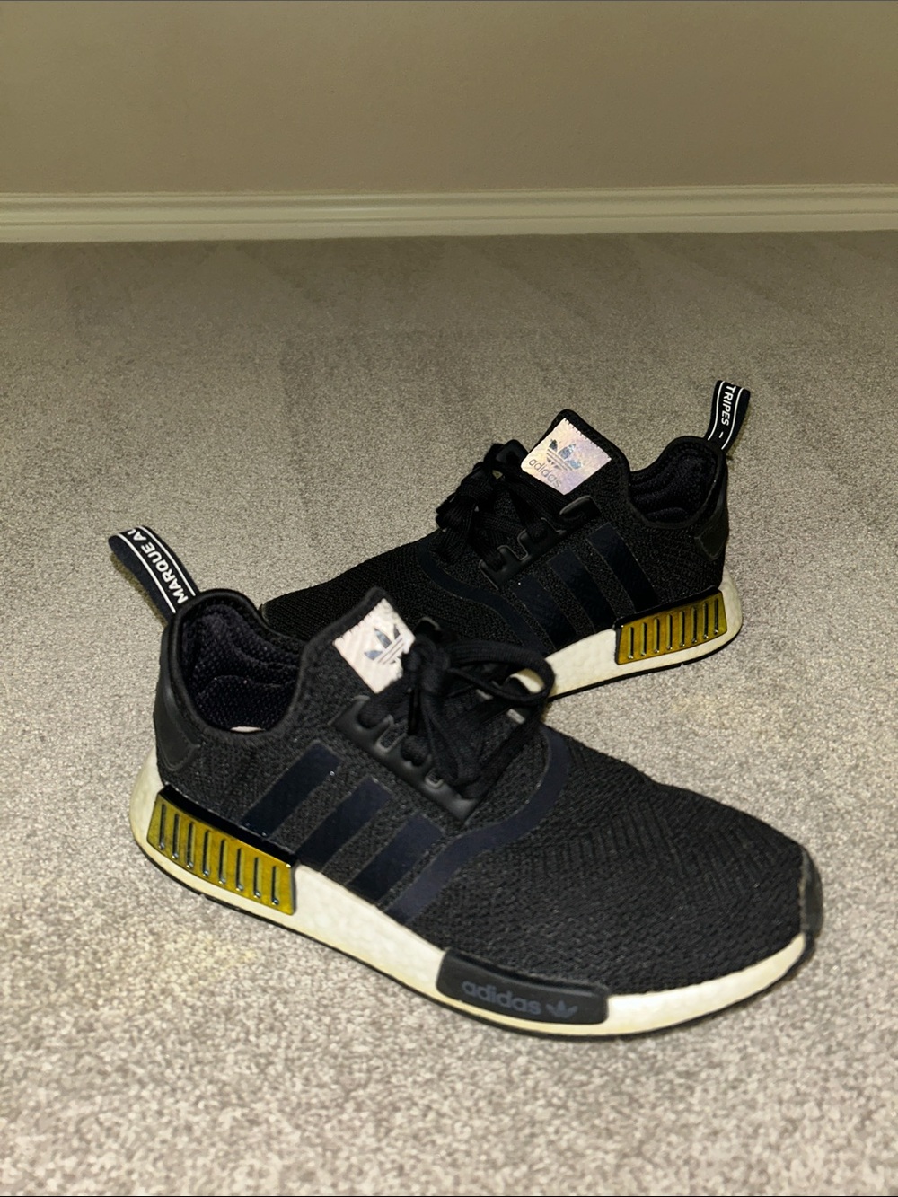 Adidas Black with Chrome Sneakers